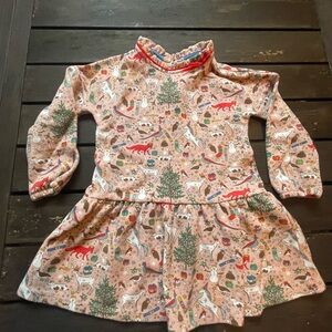 Mini Boden Pink Animal Print Dress